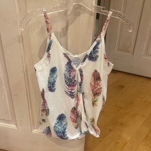 Feather Print Women's Top